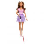 Deal Alert: Barbie Fashionistas Doll #228, Blind Doll Wearing Pink Top and Ruffled Skirt with Cane and Sunglasses in Partnership with The American Foundation for The Blind — only $3.01 (reg $4.42)