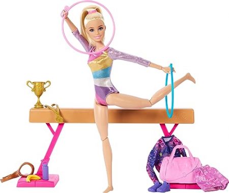 Deal Alert: Barbie Gymnastics Doll & Accessories, Playset with Blonde Fashion Doll, C-Clip for Flipping Action, Balance Beam, Warm-Up Suit & More — only $14.95 (reg $32.39)