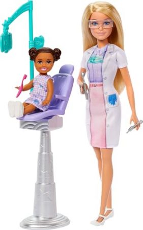 Deal Alert: Barbie Dentist with Blonde Fashion Doll with Blue Dress and Lab Coat, 1 Kid Doll, Medical Doctor Furniture & Accessories — only $10.95 (reg $21.59)