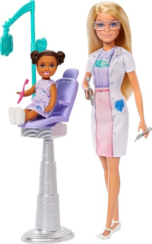 Barbie Dentist with Blonde Fashion Doll with Blue Dress and Lab Coat, 1 Kid Doll, Medical Doctor Furniture & Accessories — only $10.95 (reg $21.59)