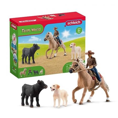 Deal Alert: Schleich Farm World, Rodeo Toy for Kids, Western Riding Adventures with Cowboy, Rider, and Horse Toy, 6-Piece Set — only $13.59 (reg $29.99)
