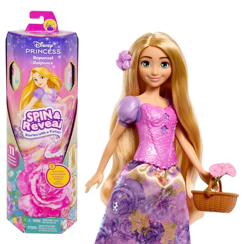 Mattel Disney Princess Rapunzel Fashion Doll Set, Spin & Reveal with 11 Surprises Including 5 Accessories, 5 Stickers & Play Scene, Inspired by Movie — only $19.99 (reg $21.59)
