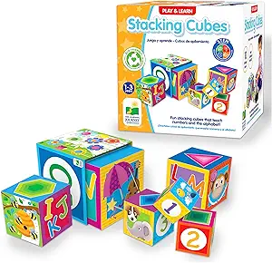 Amazon.com: Learning Journey International LLC Play & Learn – Stacking Cubes – only $6.44 (reg $16.99)