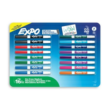 Expo Low Odor Dry Erase Markers Fine Tip Assorted Colors 16 Count $8.50 (reg $40.93)