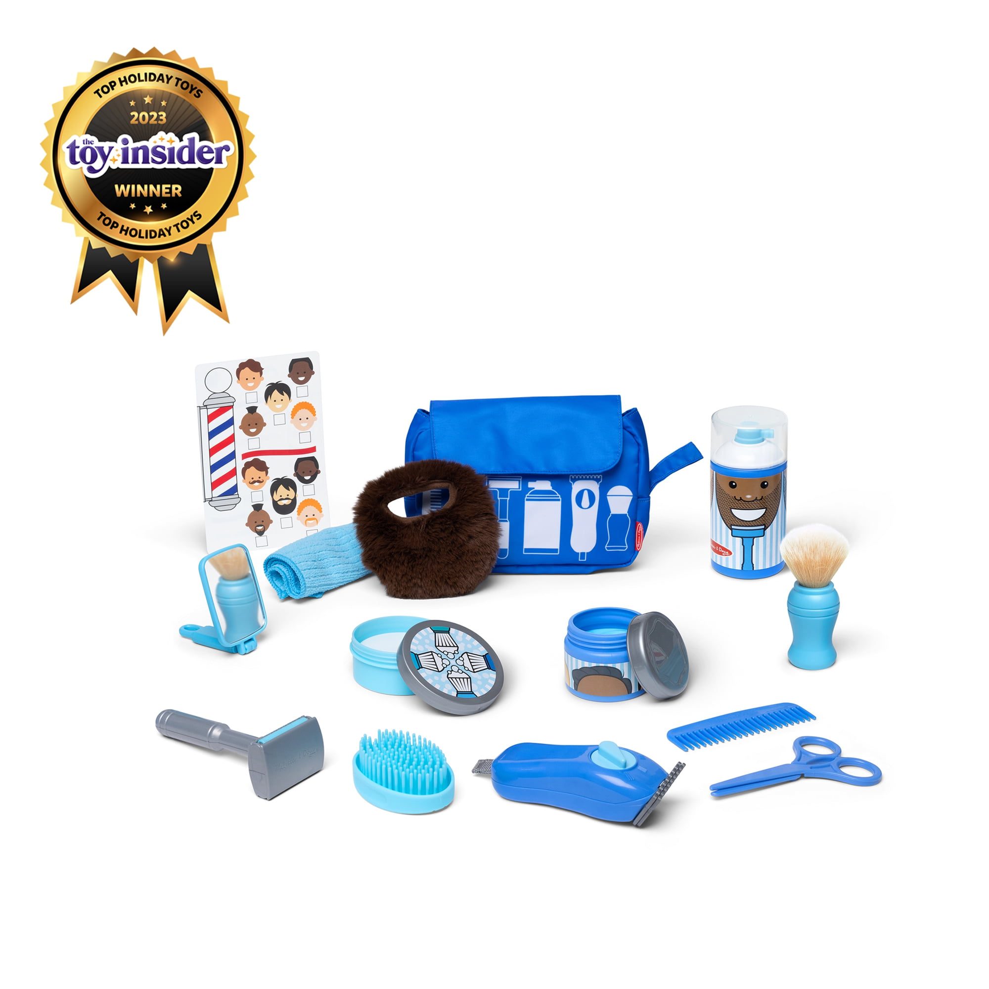 Melissa & Doug Barber Shop Pretend Play Set Shaving Toy for Boys and Girls Ages 3+ - Walmart.com