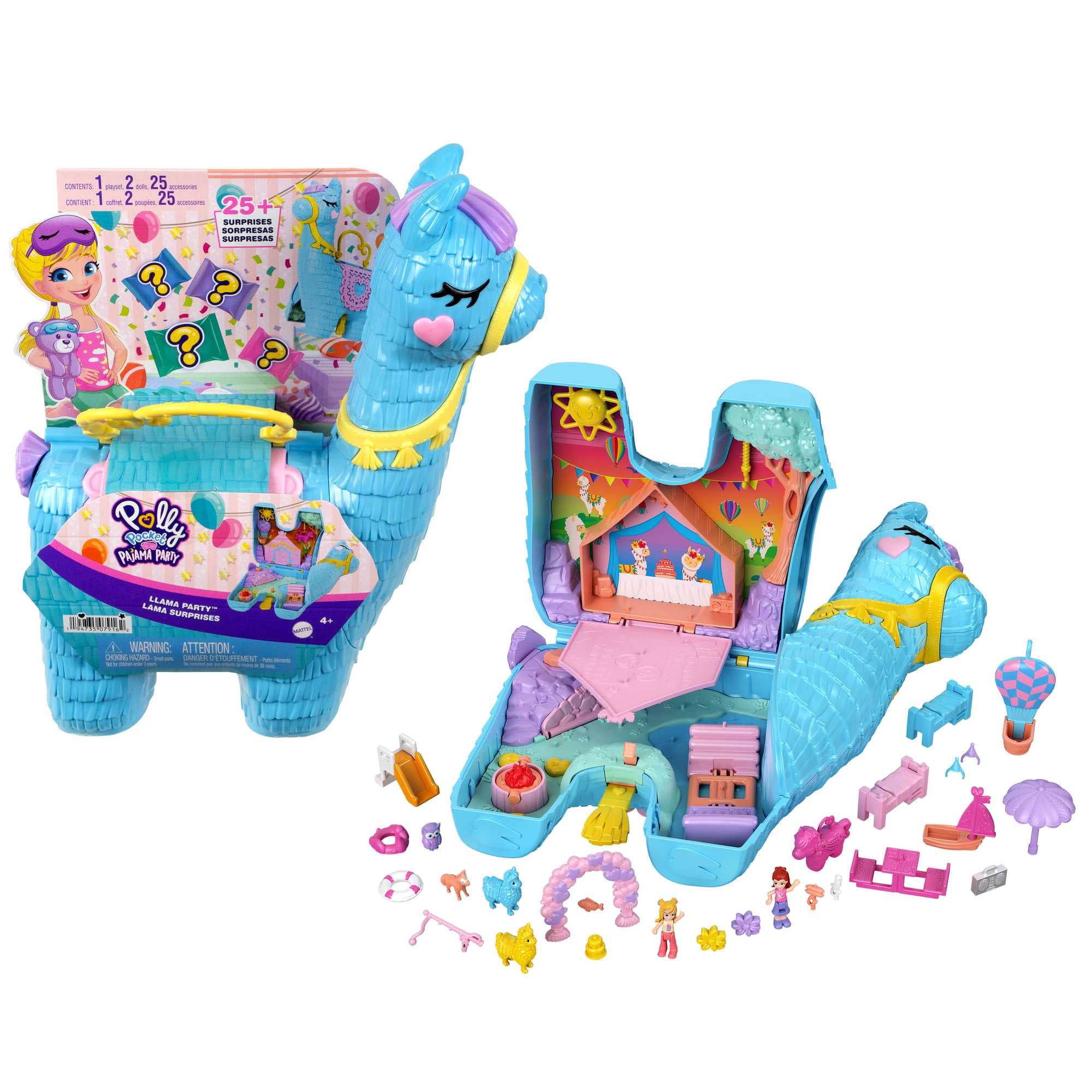 Polly Pocket Large Llama Party Compact, Animal Toy with 2 Micro Dolls and 25+ Surprise Accessories - Walmart.com