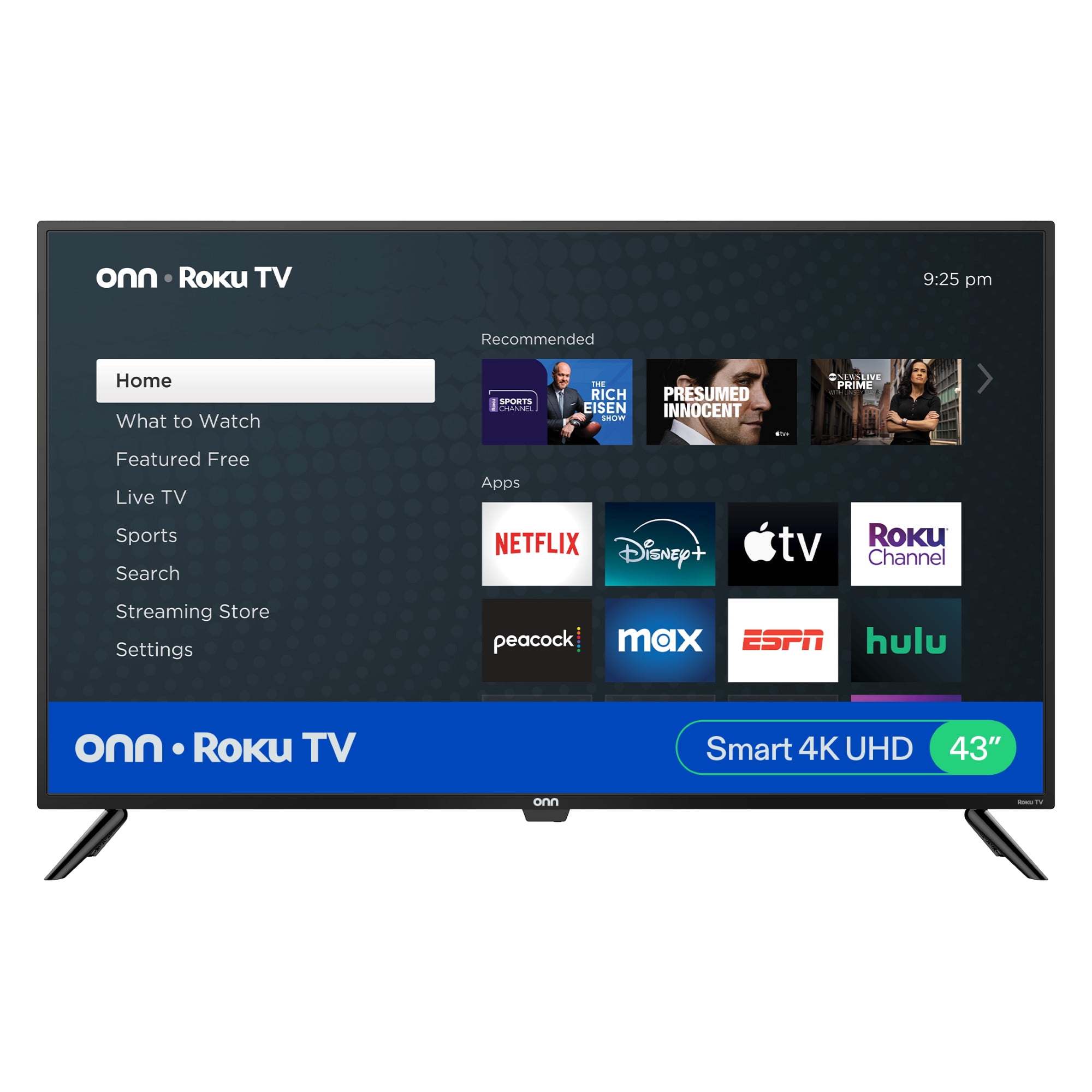 Free Shipping! Onn+ 43-inch 4K UHD LED Roku Smart TV HDR with HDMI USB and Voice Control – Walmart.com — $148.00 (reg $178.00)
