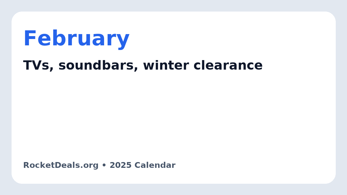 February deals: TVs and soundbars