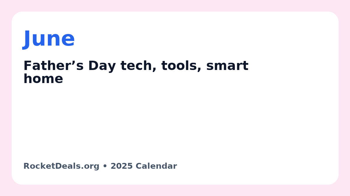 June deals: smart home and tools