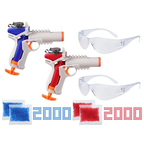 Nerf Pro Gelfire Versus Pack Includes 2 Blasters, 4,000 Gelfire Rounds, 60 Round Capacity, T-Pull Priming, 2 Eyewear, Gifts for Teens Ages 14+