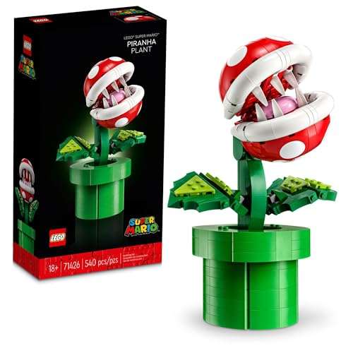 LEGO Super Mario Piranha Plant, Build and Display Super Mario Brothers Collectible for Adults and Teens, Authentically Detailed Posable Figure, Birthday Gift for Gamers and Fans, 71426