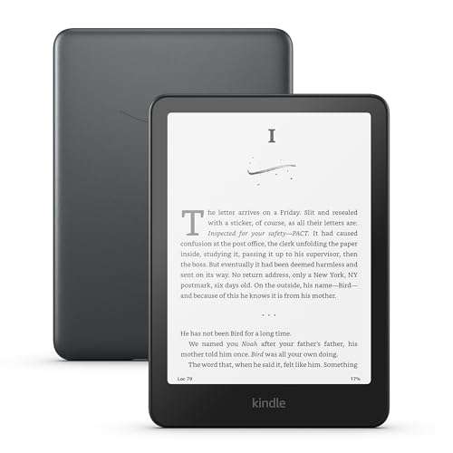 Kindle Paperwhite Clear Case Bundle: Includes Amazon Kindle Paperwhite Signature Edition 32GB (newest model) | Metallic Black & Clear Back Case | Black