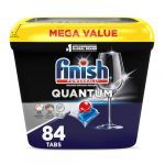 Finish Quantum Dishwasher Pods, No Pre-Rinse Dishwasher Detergent Soap Removes 24HR Dried-On Stain and Grease, Leaving a Virtually Spotless Shine, 84 Count (84 Count (Pack of 1)) only <!-- amzprice error: RD Live Calls Guard blocked a PA-API request in this context. -->