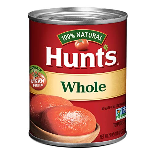 Hunt's Whole Peeled Plum Tomatoes, Keto Friendly, 28 oz (Pack of 6)