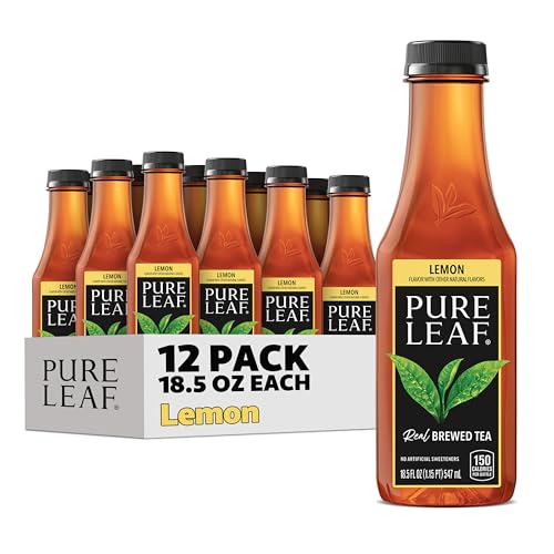 Pure Leaf Iced Tea, Sweetened Lemon, Real Brewed Tea, 18.5 Fl Oz Bottles (Pack of 12) (18.5 Fl Oz (Pack of 12)) Pure Leaf Iced Tea, Sweetened Lemon, Real Brewed Tea, 18.5 Fl Oz Bottles (Pack of 12) (18.5 Fl Oz (Pack of 12))