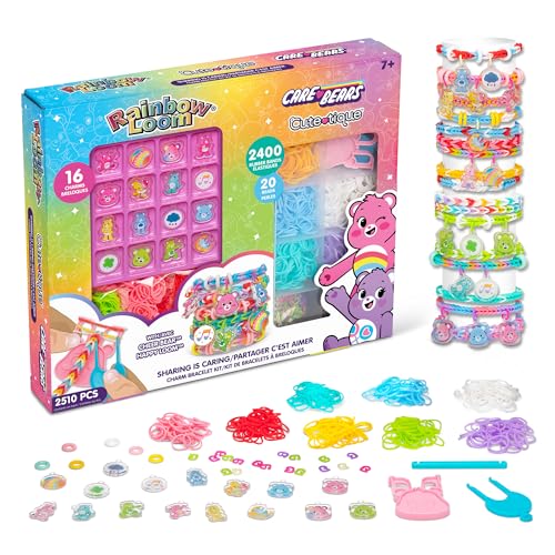 Rainbow Loom® Care Bears Cutetique Sharing is Caring, Create Magical Designs with Rubber Band Bracelet Kit and Loom Featuring Care Bears™, Ages 7+