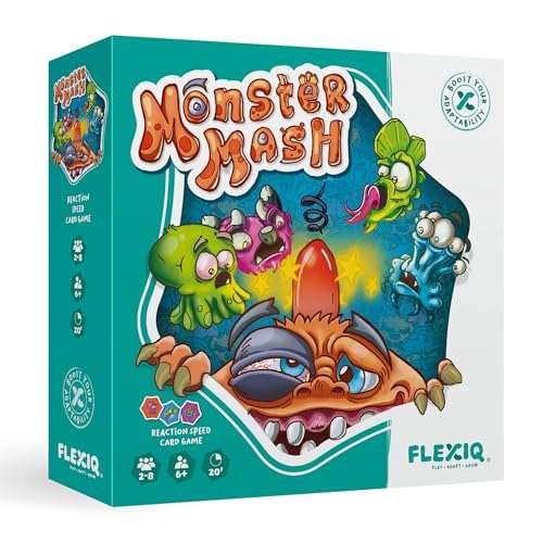 Monster Mash - Perception Card Game by FlexiQ, Brain Teasers for Kids 6+, Board Games for Family Night (Uni-color and Multi-color, 7.09 x 1.97 x 0.1 inches) Monster Mash - Perception Card Game by FlexiQ, Brain Teasers for Kids 6+, Board Games for Family Night (Uni-color and Multi-color, 7.09 x 1.97 x 0.1 inches)
