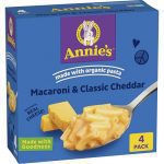 Subscribe and Save Deal: Annie’s Macaroni and Cheese, Classic Cheddar with Organic Pasta, 4 Ct, 24 oz (6 Ounce (Pack of 4)) only [amzprice asin=”B073WF55NP” pct=”15″]