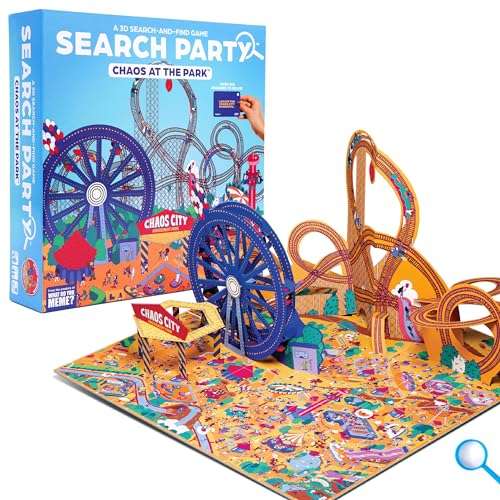 Search Party: Chaos at the Park — A 3D Search and Find Adventure Game -- Games for Adults and Family by What Do You Meme?® (10.5 inches) Search Party: Chaos at the Park — A 3D Search and Find Adventure Game -- Games for Adults and Family by What Do You Meme?® (10.5 inches)