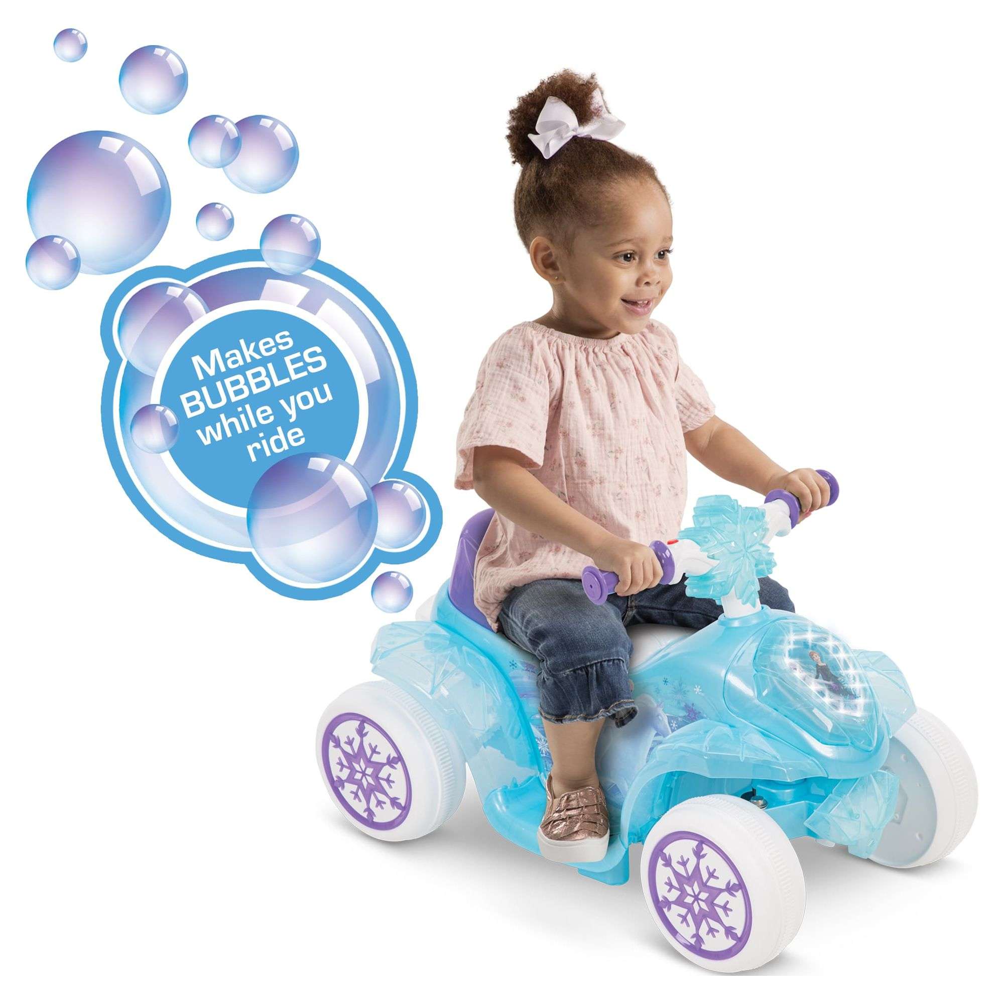 6V Huffy Disney Frozen Electric Ride On Quad Ages 1 5 Bubbles