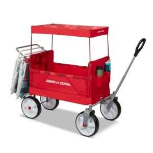 Deal Alert: Radio Flyer Beach Boardwalk EZ Fold Wagon Recycled Fabric Red