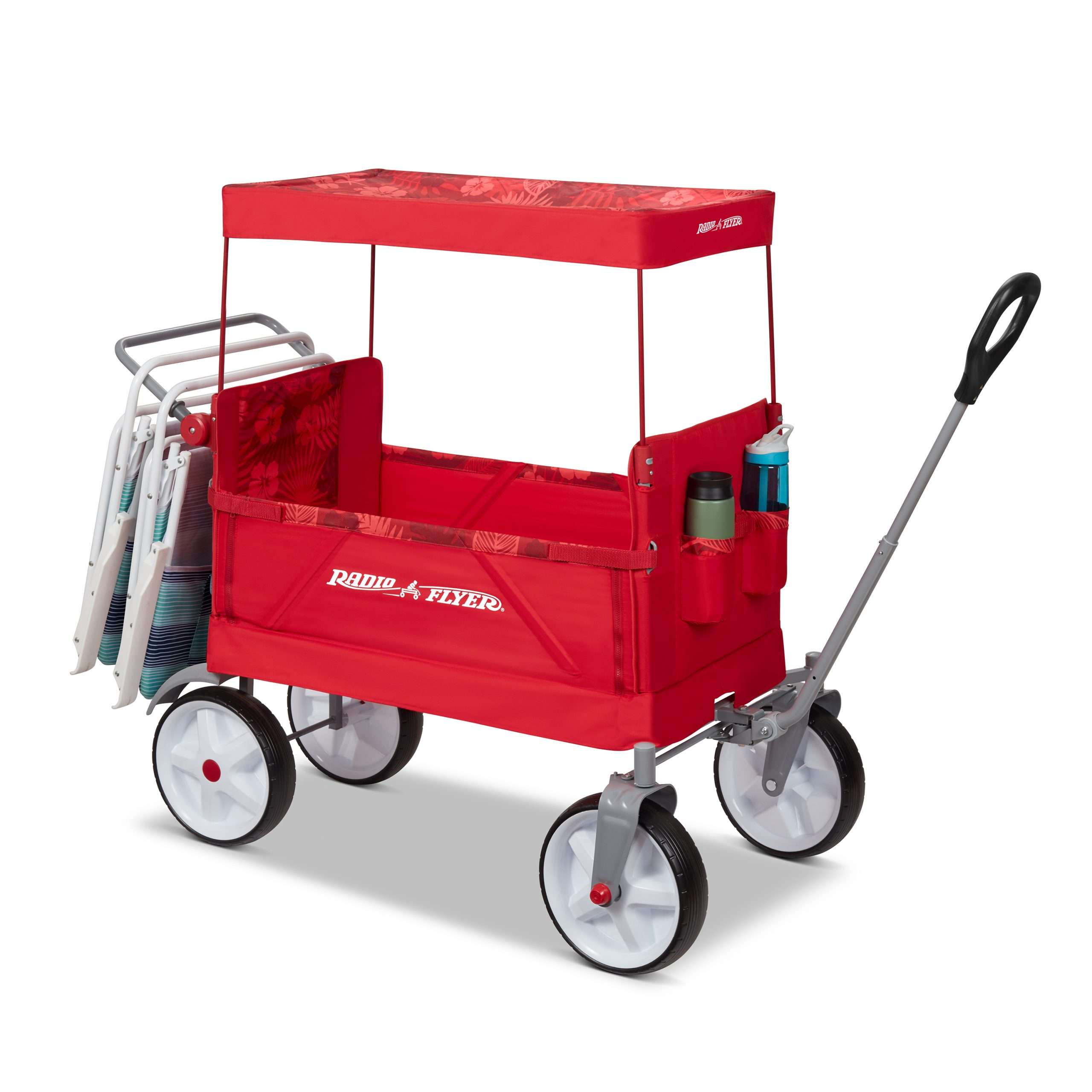 Radio Flyer Beach Boardwalk EZ Fold Wagon Recycled Fabric Red