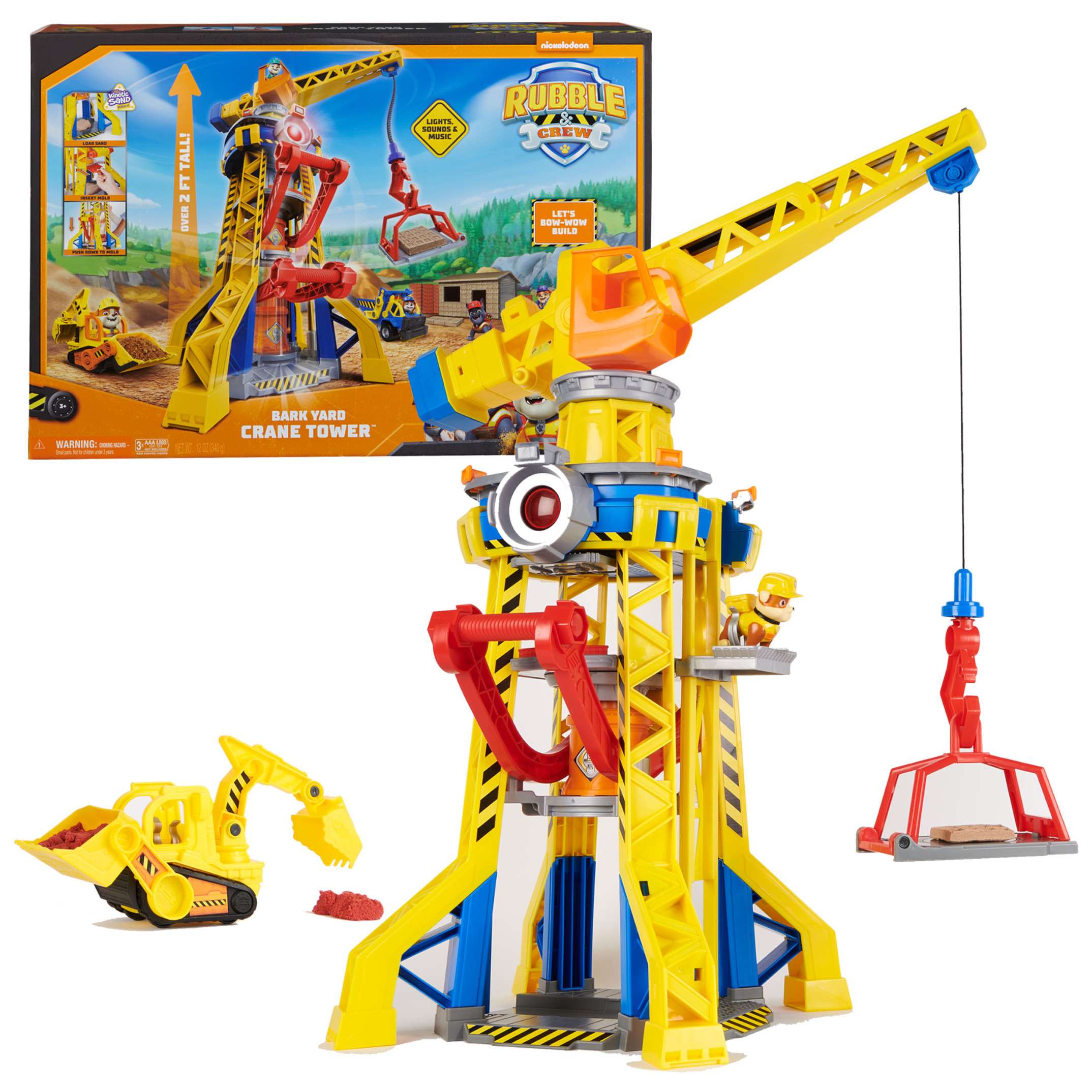 Rubble Crew Bark Yard Crane Tower Playset Rubble Action Figure Vehicle for Kids Age 3 up