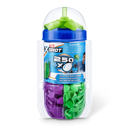 XSHOT Water Warfare 250 Count Pack Water Balloons Easy Refill Connector Rubber Plastic