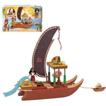Deal Alert: Mattel Disney Moana 2 Toy Playset with Floating Adventure Canoe, Small Doll, 1 Character Friend, 6 Play Areas & 10 Accessories