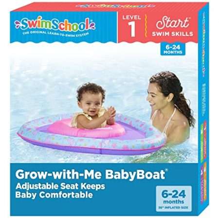 Deal Alert: SwimSchool Lil’ Narwal Baby Pool Float – 6-24 Months – Infant Swim Float with Splash & Play Activity Center and Safety Seat – Pink