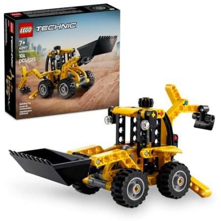 Deal Alert: LEGO Technic Backhoe Loader Construction Toy – Building Toy Set for Boys and Girls, Ages 7+ – Educational Gift Idea for Kids Birthday with Usable Back Digger, Scoop, & Outriggers –