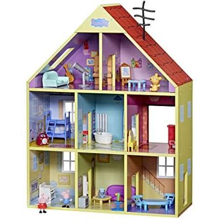 Deal Alert: Peppa Pig Wooden Deluxe Playhouse, 8 Rooms, Includes 2 Fun Figures and 29 Accessories