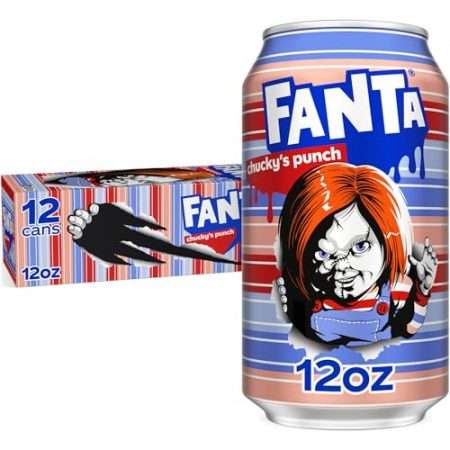 Deal Alert: Fanta Fruit Punch Caffeine Free Soda Soft Drink, Chucky’s Punch Halloween Edition, 12 fl. oz. cans, 12 pack