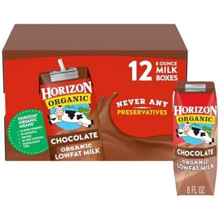 Deal Alert: Horizon Organic Shelf Stable 1% Lowfat Chocolate Milk Boxes, 8 fl oz, 12 Count – 8g Protein per Serving, USDA Organic UHT from Pasture-Raised Cows, Ready to Drink for Lunchbox, Travel, or On-the-Go, No Refrigeration Needed — <span class="rd-now"><strong>21.00</strong></span> <span class="rd-list"><s>21.00</s></span> (reg <span class="rd-now"><strong>21.00</strong></span> <span class="rd-list"><s>21.00</s></span>)
