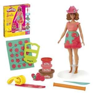Deal Alert: Play-Doh Barbie Florals and Fringe Set, Make Doll Clothes with Modeling Compound & 9 Fashion Accessories, Arts & Crafts for Girls & Boys 5+